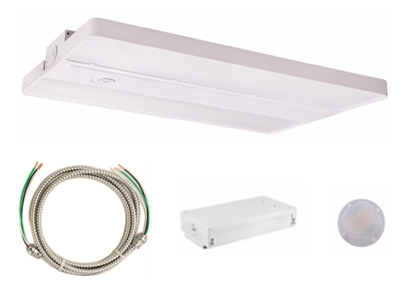 Type AE: 220W / 2CCT / 120-122V / Linear High Bay Light + Motion Sensor + EM Driver + 15' Whip