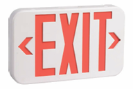 Type X: 120/277V / Red LED Exit Sign with Battery