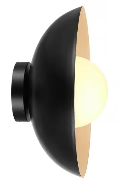 10" Round Wall Sconce - Carbon Finish