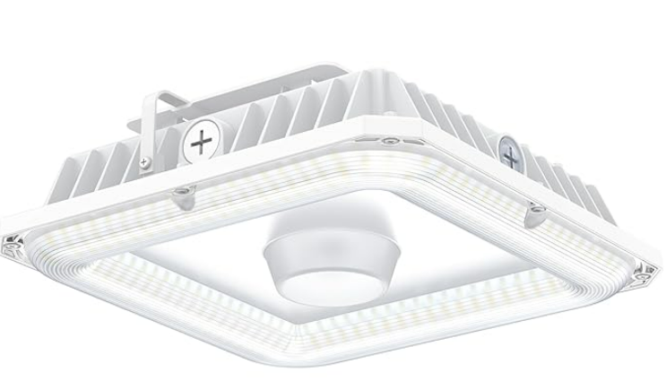 LED Canopy Light with Photocell, 60W Adjustable, AC100-277V 8100LM 5700K/5000K/4500K